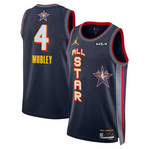 Mens 2025 All-Star #4 Evan Mobley Navy Stitched Jersey Dzhi->2025 all star->NBA Jersey